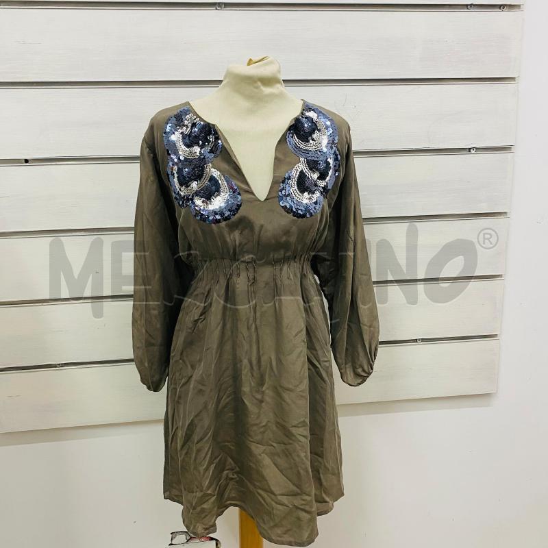 ABITO DONNA PINKO SILK TORTORA SPALLINE PAILETTES | Mercatino dell'Usato Lago patria - giugliano in c. 1