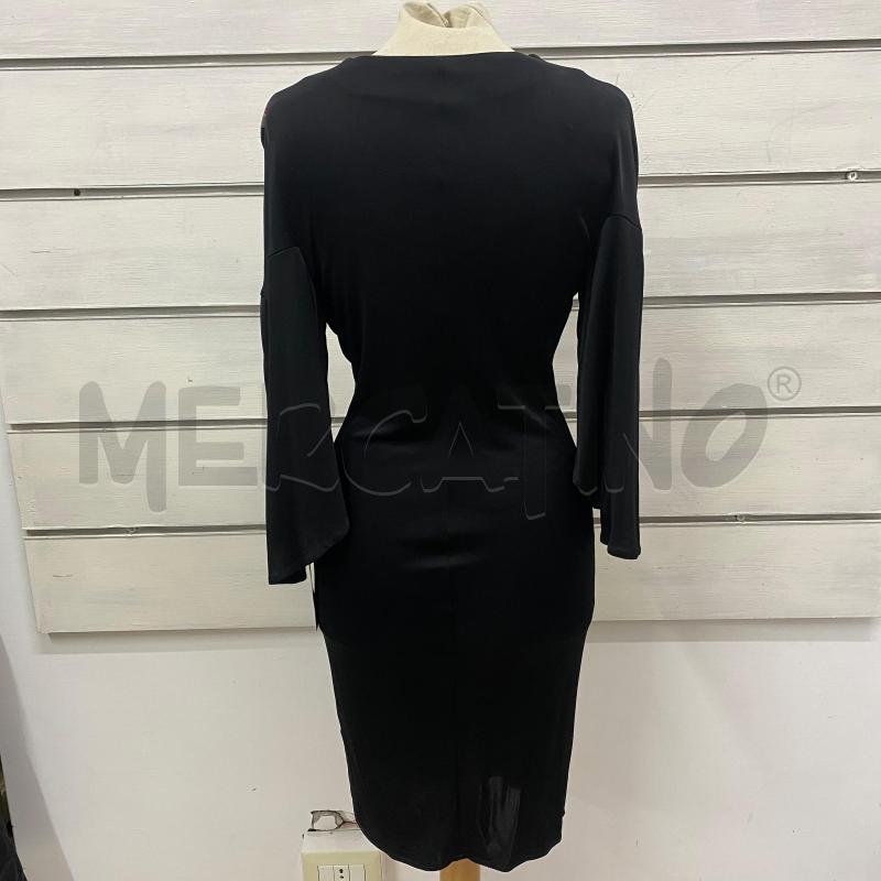 ABITO DONNA ROBERTO CAVALLI NERO SCOLLO BEIGE FLOREALE  | Mercatino dell'Usato Lago patria - giugliano in c. 3