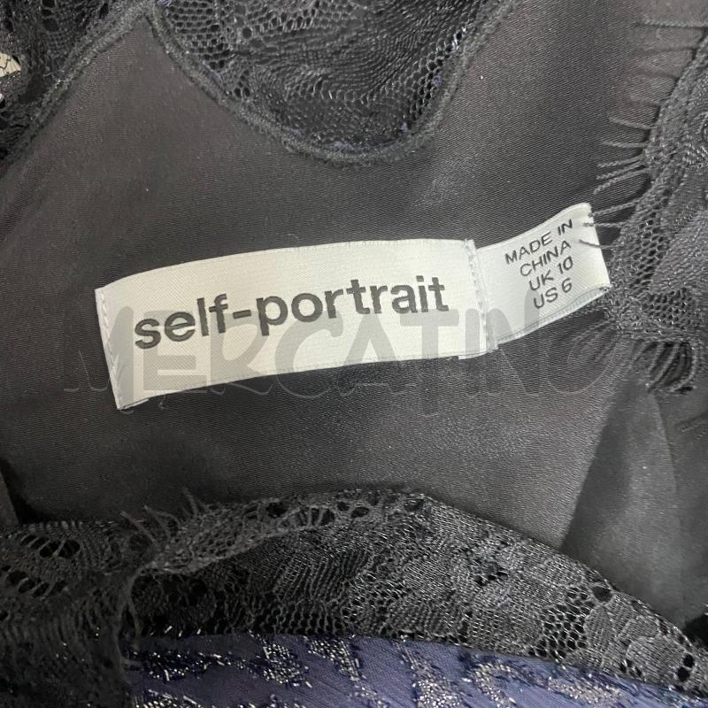 ABITO DONNA SELF-PORTRAIT BLU FRECCE LUREX MELETTO NERO MANICA | Mercatino dell'Usato Lago patria - giugliano in c. 5