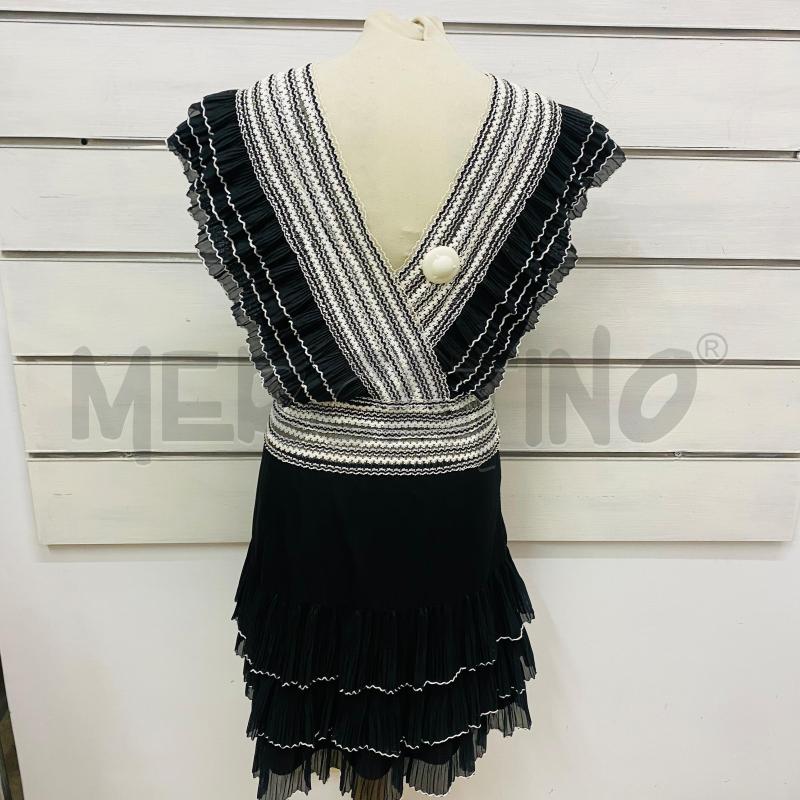 ABITO DONNA SILVIAN HEACH VOLANT NERO BIANCO SCOLLO INCROCIO | Mercatino dell'Usato Lago patria - giugliano in c. 4