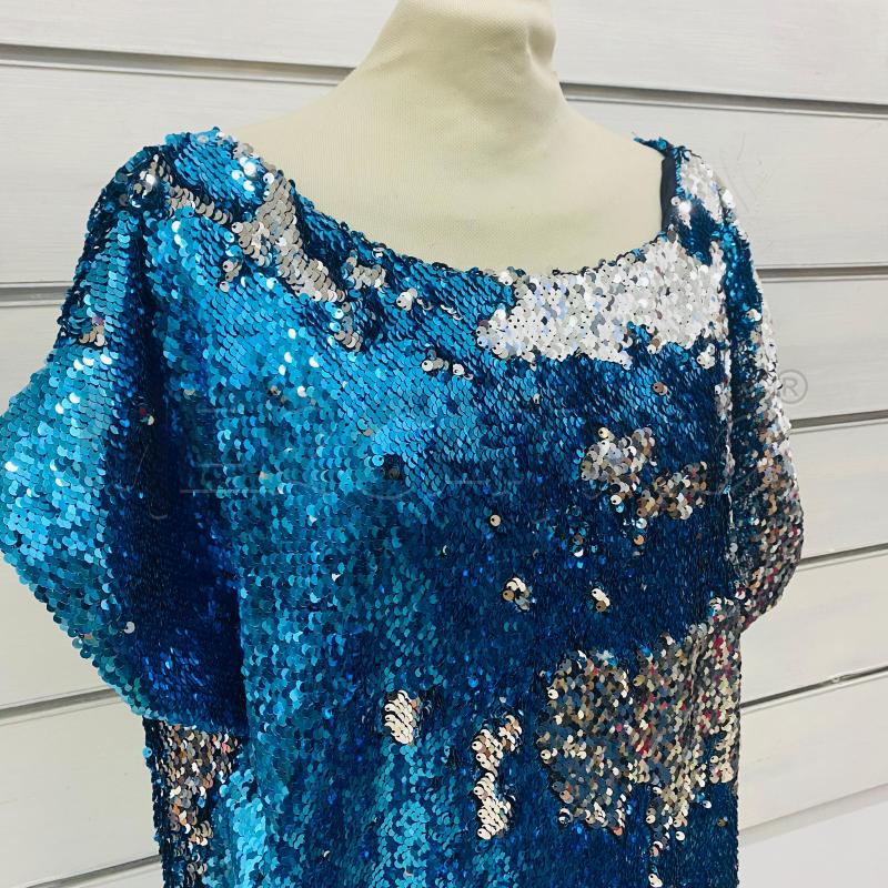 ABITO DONNA SOALLURE PAILLETTES BLU ARGENTO | Mercatino dell'Usato Lago patria - giugliano in c. 2