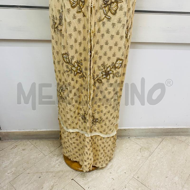 ABITO DONNA STILE INDIANO BEIGE DISEGNI E CORALLINI CHIUSURA BOTTONI | Mercatino dell'Usato Lago patria - giugliano in c. 2