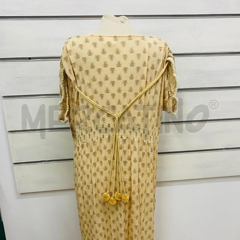ABITO DONNA STILE INDIANO BEIGE DISEGNI E CORALLINI CHIUSURA BOTTONI | Mercatino dell'Usato Lago patria - giugliano in c. 5