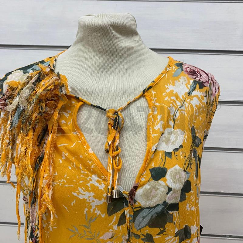 ABITO DONNA TWIN-SET ARANCIO CON FIORI VISCOSA | Mercatino dell'Usato Lago patria - giugliano in c. 2