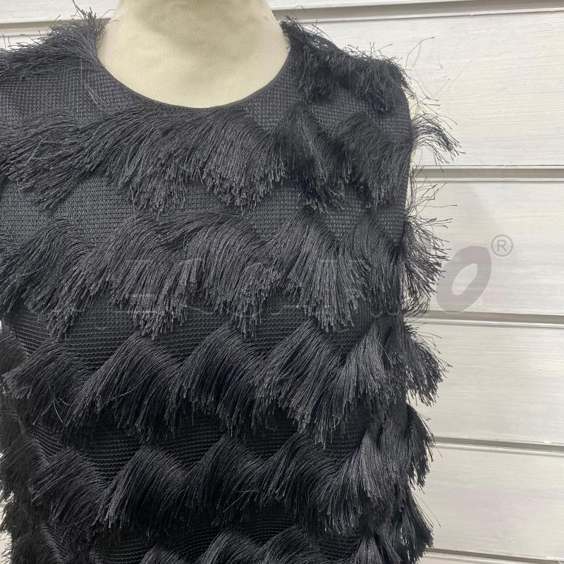 ABITO DONNA ZARA NERO CHIUFFI FRANGE | Mercatino dell'Usato Lago patria - giugliano in c. 4