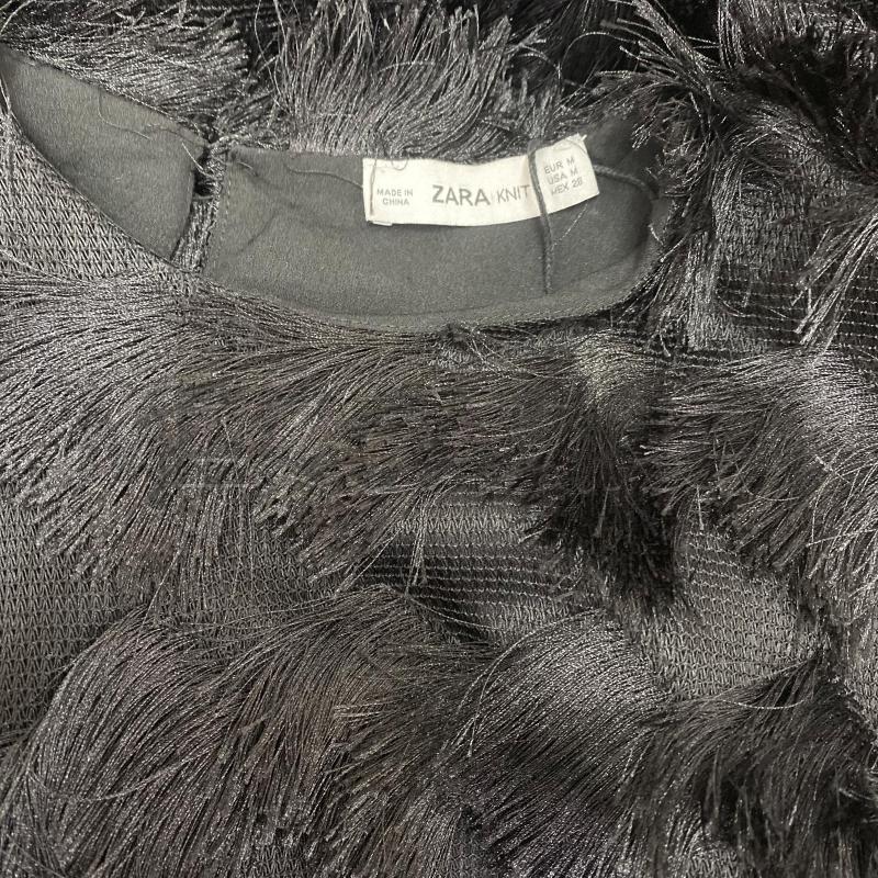 ABITO DONNA ZARA NERO CHIUFFI FRANGE | Mercatino dell'Usato Lago patria - giugliano in c. 5