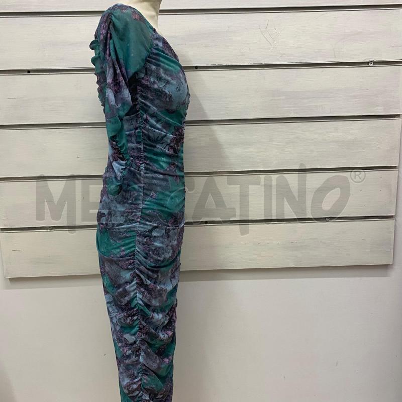 ABITO DONNA ZARA VERDE SFUMATO VIOLA ELASTICI MANICHE LUNGHE ZIP DIETRO | Mercatino dell'Usato Lago patria - giugliano in c. 2