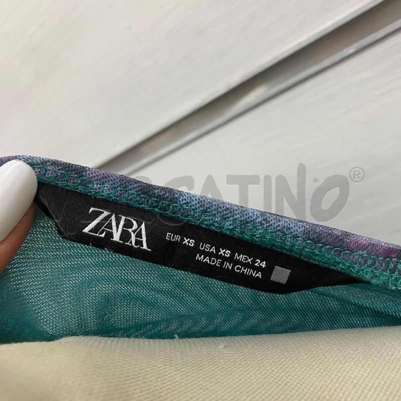 ABITO DONNA ZARA VERDE SFUMATO VIOLA ELASTICI MANICHE LUNGHE ZIP DIETRO | Mercatino dell'Usato Lago patria - giugliano in c. 4