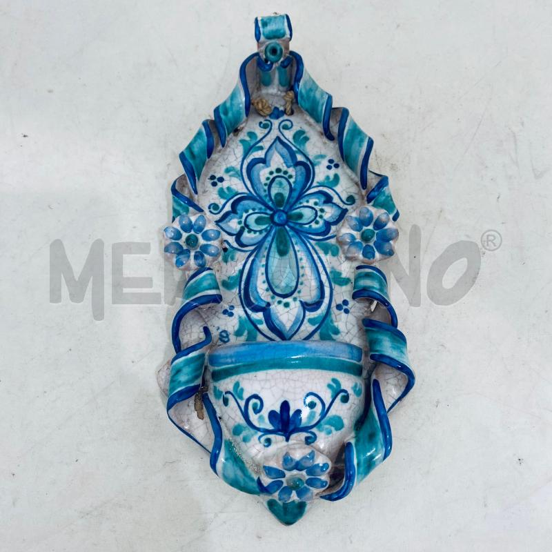 ACQUASANTIERA TERRACOTTA BIANCA E BLU  | Mercatino dell'Usato Lago patria - giugliano in c. 5