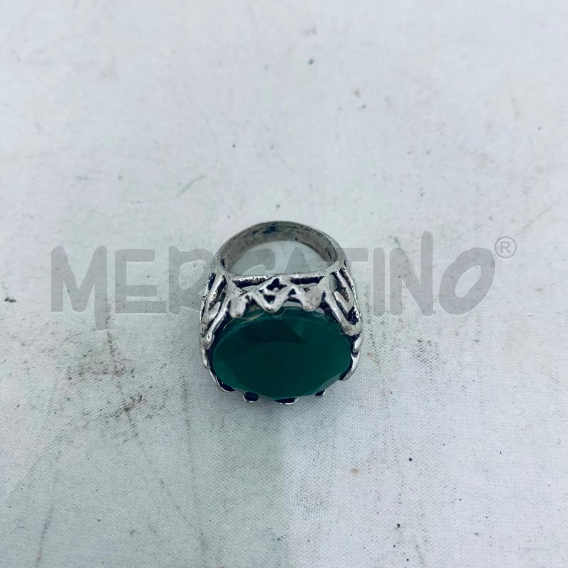 ANELLO DONNA ARG 925 INTAGLIATO PIETRA CENTRALE VERDE ROTONDA | Mercatino dell'Usato Lago patria - giugliano in c. 1