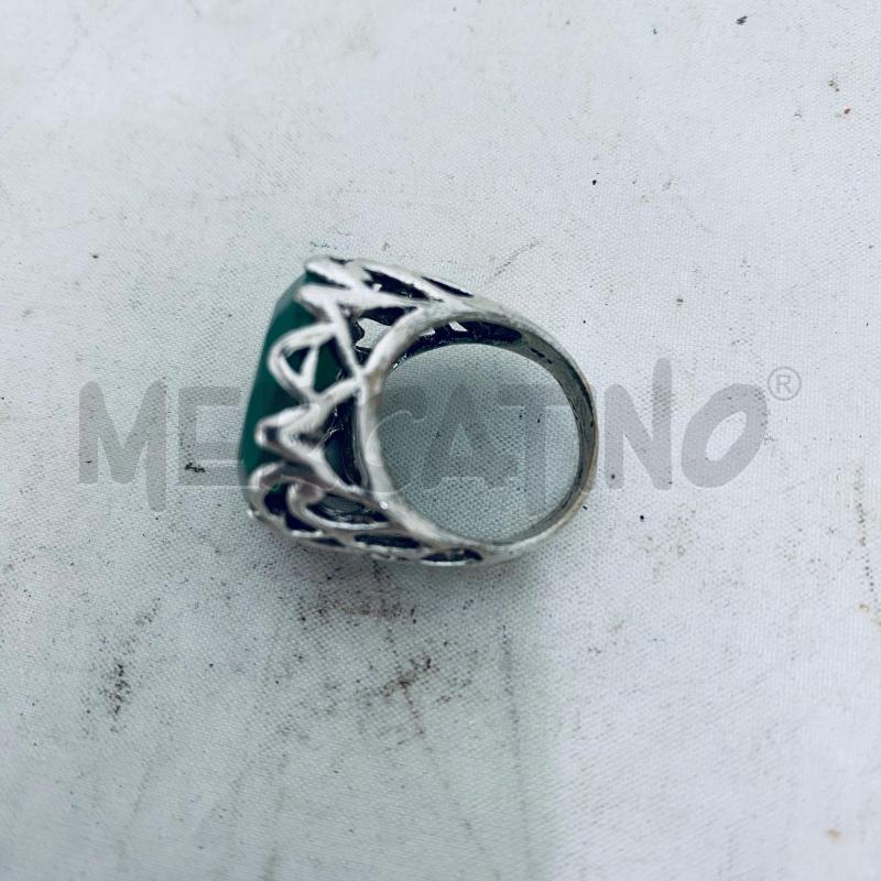 ANELLO DONNA ARG 925 INTAGLIATO PIETRA CENTRALE VERDE ROTONDA | Mercatino dell'Usato Lago patria - giugliano in c. 2