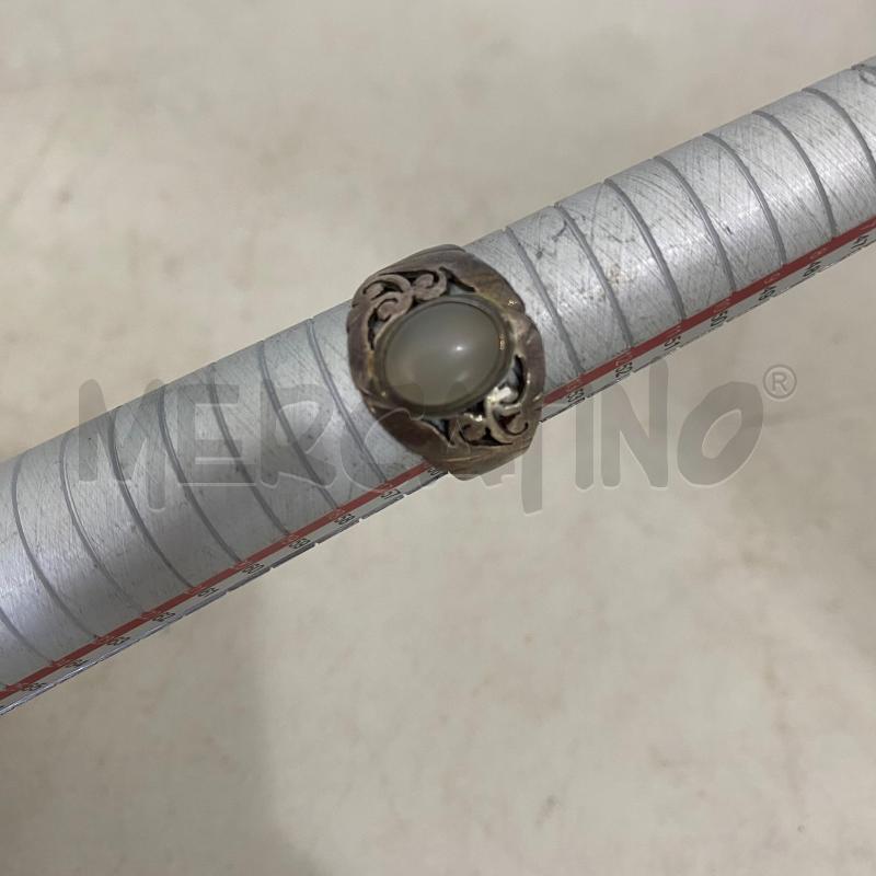 ANELLO DONNA GRIGIO PIETRA CENTRALE OVALE | Mercatino dell'Usato Lago patria - giugliano in c. 4