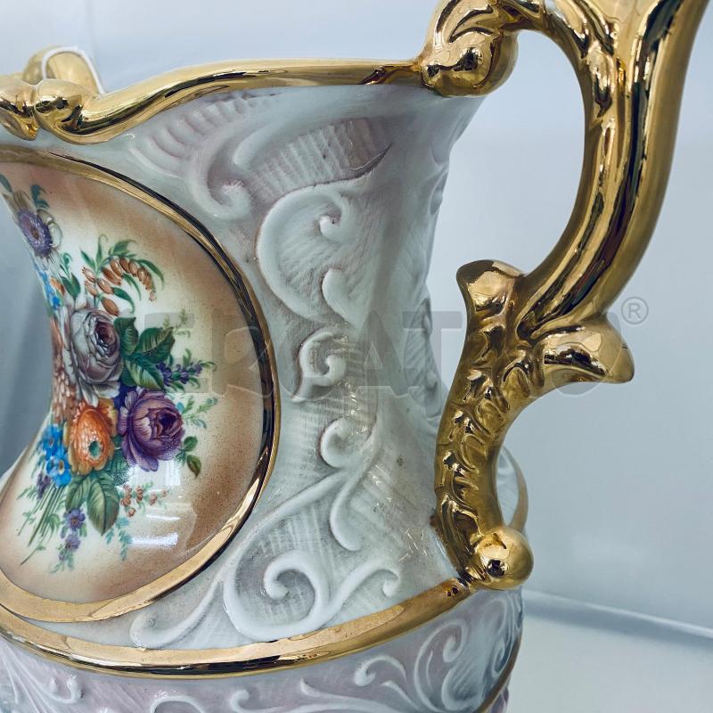 ANFORA LE TRE TORRI MANICI DORATI DECORI FLOREALI | Mercatino dell'Usato Lago patria - giugliano in c. 3