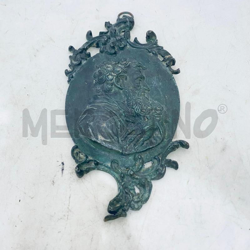 APPENDINO COPPIA TARGA MURALE ANTICO METALLO DORATO  | Mercatino dell'Usato Lago patria - giugliano in c. 3