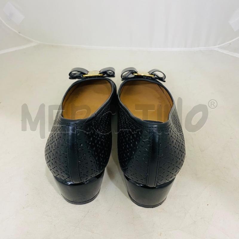 BALLERINE FERRAGAMO NERE PELLE LAVORATA  | Mercatino dell'Usato Lago patria - giugliano in c. 5