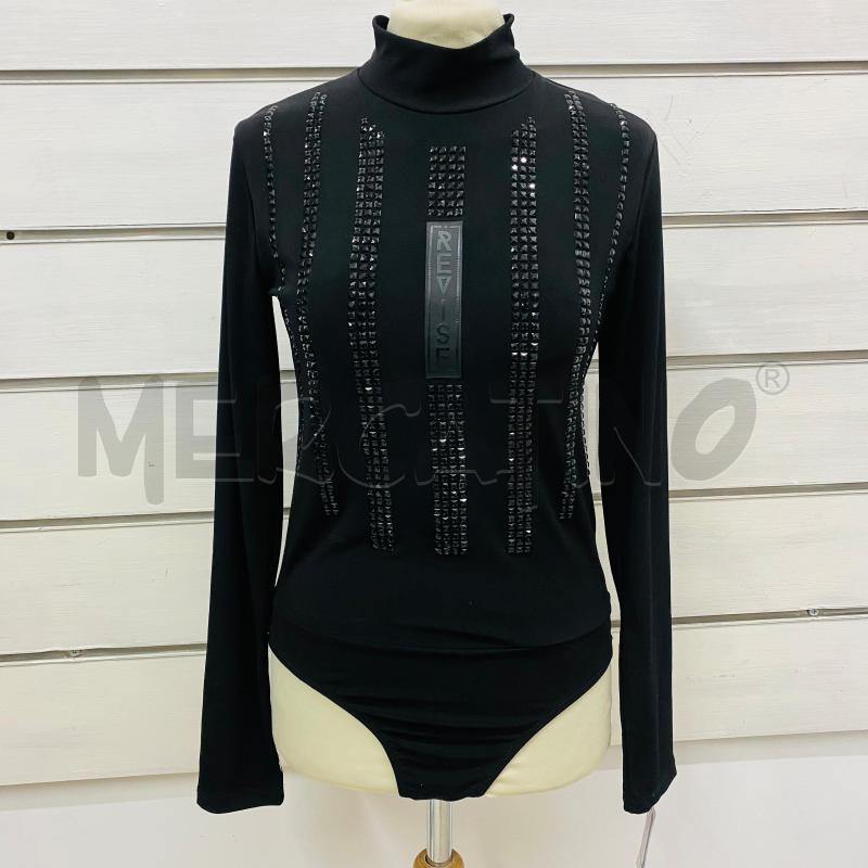 BODY DONNA REVISE NERO STRASS QUADRATI | Mercatino dell'Usato Lago patria - giugliano in c. 1