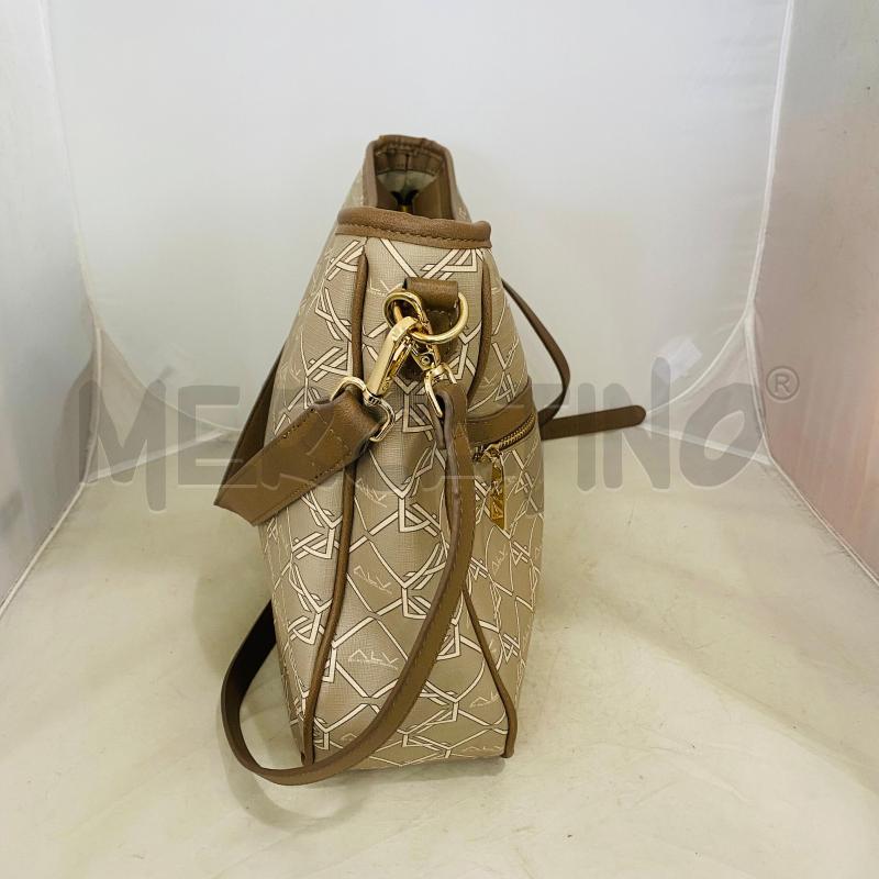 BORSA DONNA ALVIERO BEIGE MARRONE MONOGRAM | Mercatino dell'Usato Lago patria - giugliano in c. 4