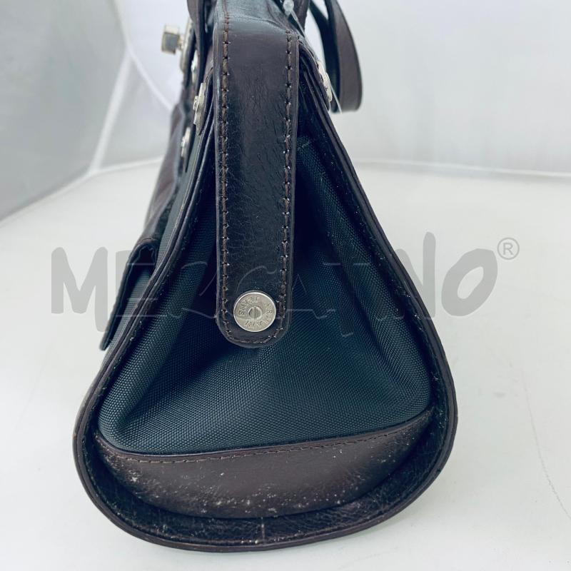 BORSA DONNA ARMANI JEANS MARRONE TELA E PELLE  | Mercatino dell'Usato Lago patria - giugliano in c. 2