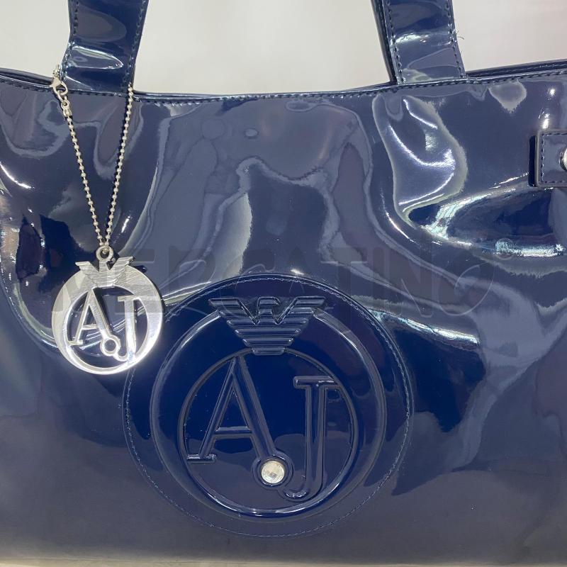 BORSA DONNA ARMANI JEANS VERNICE BLU  | Mercatino dell'Usato Lago patria - giugliano in c. 2