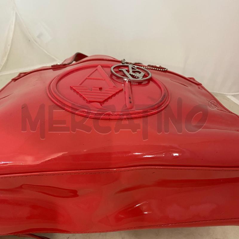 BORSA DONNA ARMANI JEANS VERNICE ROSSA CON TRACOLLA | Mercatino dell'Usato Lago patria - giugliano in c. 3