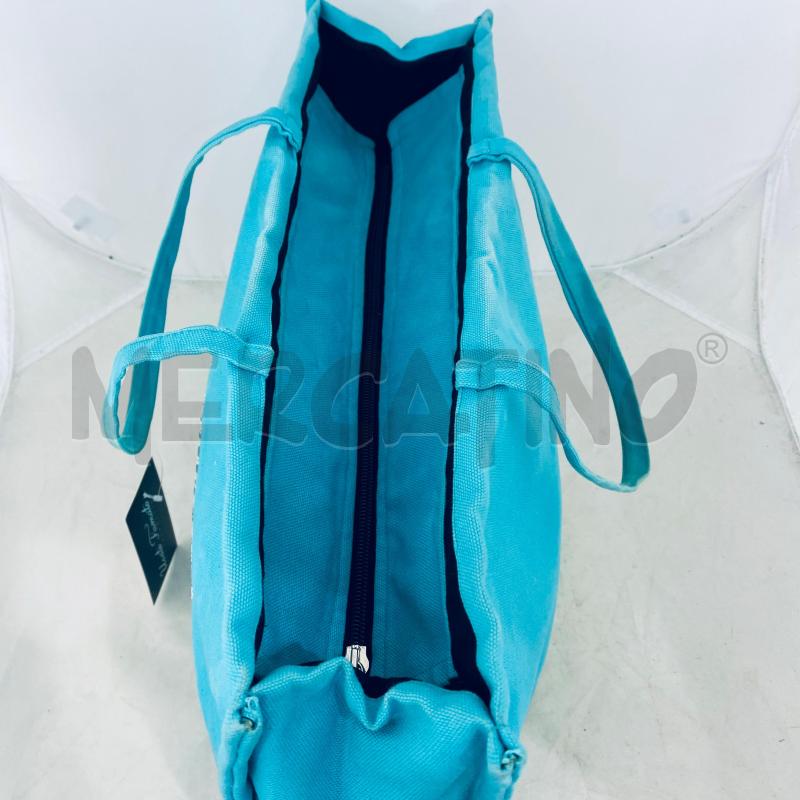 BORSA DONNA BLUMARINE CELESTE TESSUTO DUE MANICI UNO UN PO SCUCITO | Mercatino dell'Usato Lago patria - giugliano in c. 4