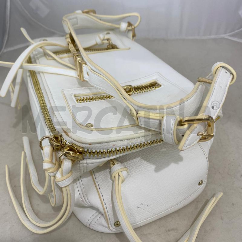 BORSA DONNA BRACCIALINI BIANCA QUADRATA DUE ZIP DETTAGLI DORATI  | Mercatino dell'Usato Lago patria - giugliano in c. 5