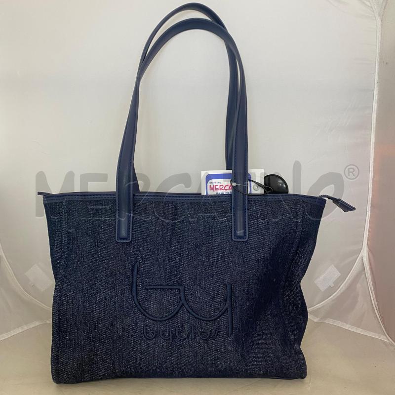 BORSA DONNA BYBLOS DENIM SCURO DUE MANICI | Mercatino dell'Usato Lago patria - giugliano in c. 1