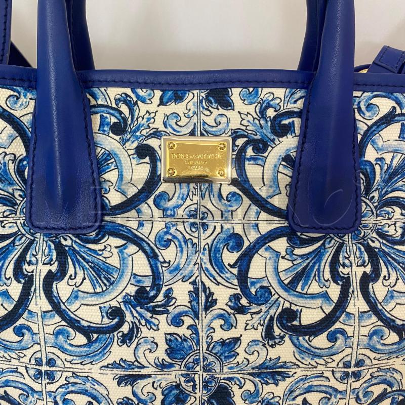 BORSA DONNA CLOTH DOCE & GABBANA TOTE BAG IN TELA FANTASIA MAIOLICA | Mercatino dell'Usato Lago patria - giugliano in c. 2