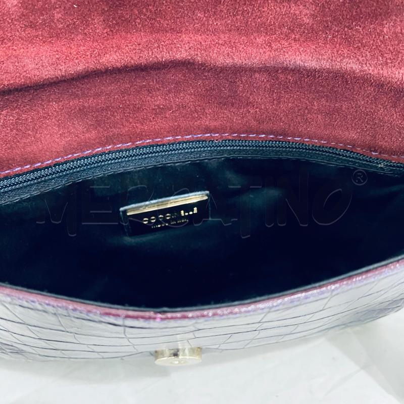 BORSA DONNA COCCINELLE VIOLA EFFETTO COCCODRILLO UN MANICO | Mercatino dell'Usato Lago patria - giugliano in c. 4