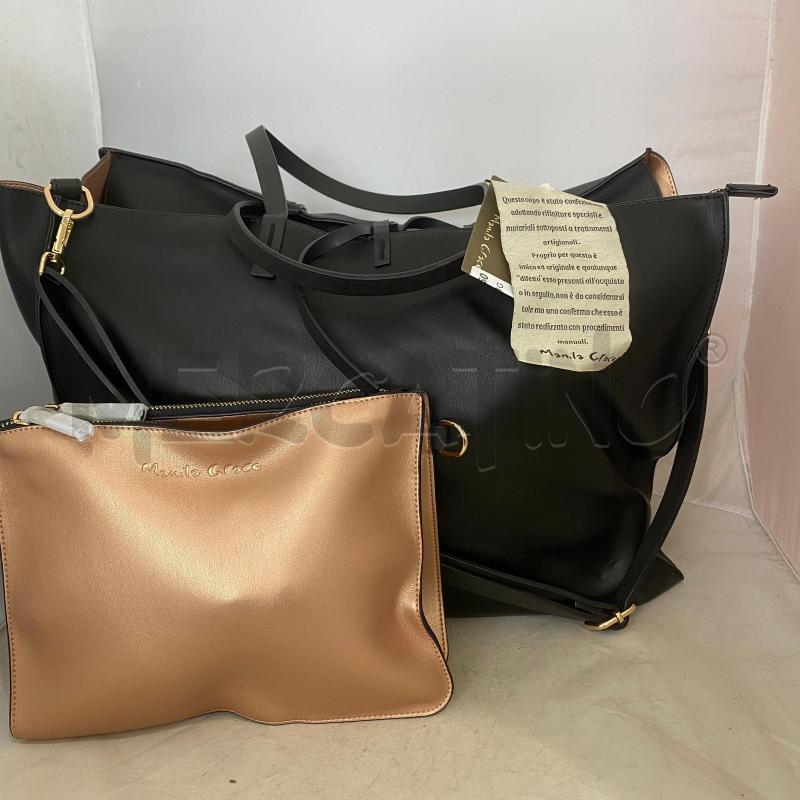 BORSA DONNA CON POCHETTE MANILA GRACE FELICIA BIG NERA | Mercatino dell'Usato Lago patria - giugliano in c. 1