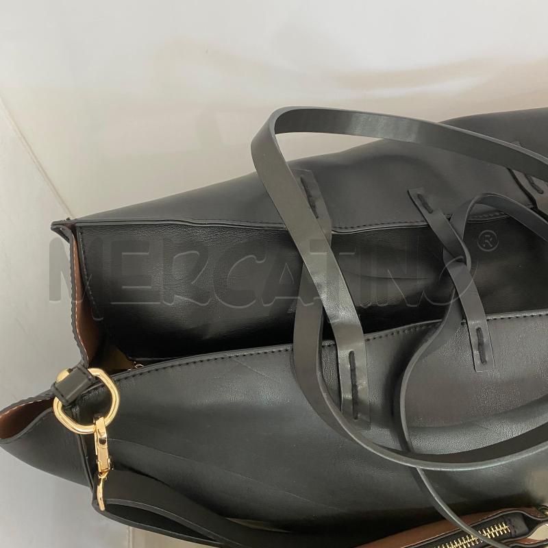 BORSA DONNA CON POCHETTE MANILA GRACE FELICIA BIG NERA | Mercatino dell'Usato Lago patria - giugliano in c. 3