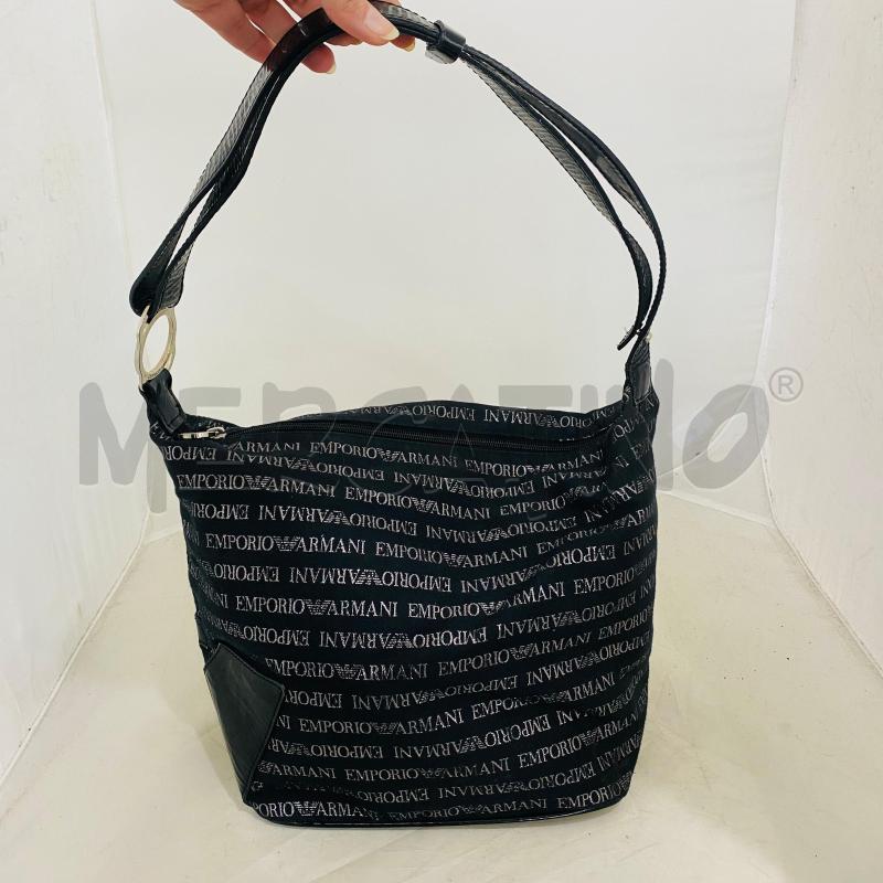 BORSA DONNA EMPORIO ARMANI NERA LOGATA PROFILO LUCIDO | Mercatino dell'Usato Lago patria - giugliano in c. 1