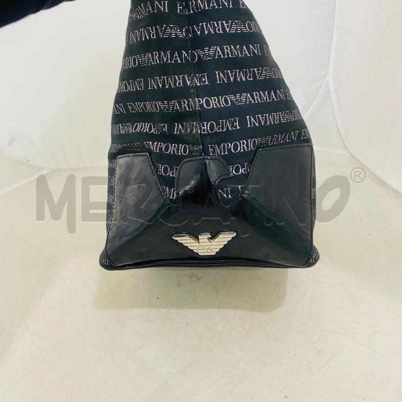 BORSA DONNA EMPORIO ARMANI NERA LOGATA PROFILO LUCIDO | Mercatino dell'Usato Lago patria - giugliano in c. 2
