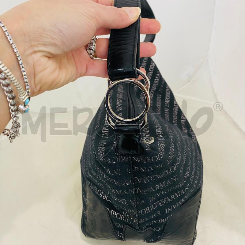 BORSA DONNA EMPORIO ARMANI NERA LOGATA PROFILO LUCIDO | Mercatino dell'Usato Lago patria - giugliano in c. 3