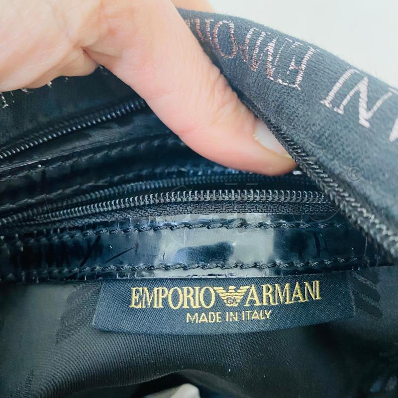 BORSA DONNA EMPORIO ARMANI NERA LOGATA PROFILO LUCIDO | Mercatino dell'Usato Lago patria - giugliano in c. 5
