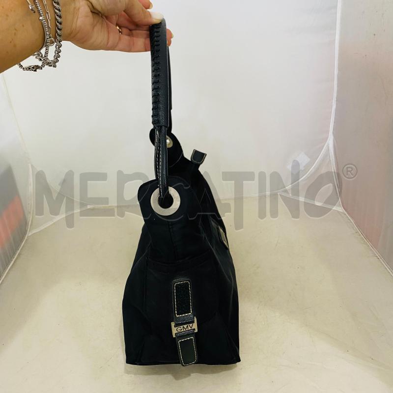 BORSA DONNA GIAN MARCO VENTURI NERA PELLE E TESSUTO | Mercatino dell'Usato Lago patria - giugliano in c. 3