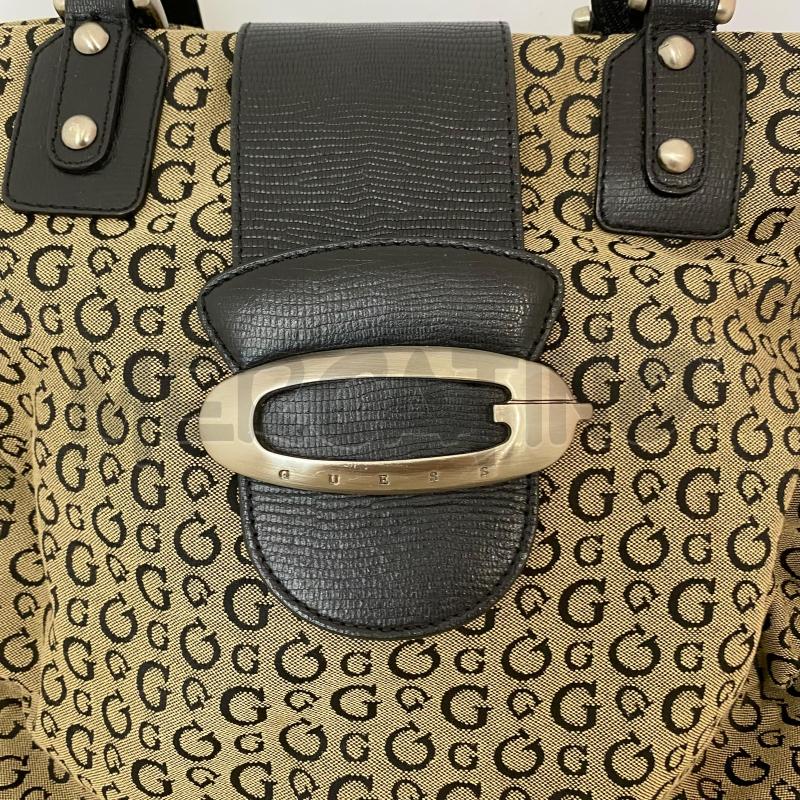 BORSA DONNA GUESS BY MARICANO TESSUTO MONOGRAM BEIGE  | Mercatino dell'Usato Lago patria - giugliano in c. 2
