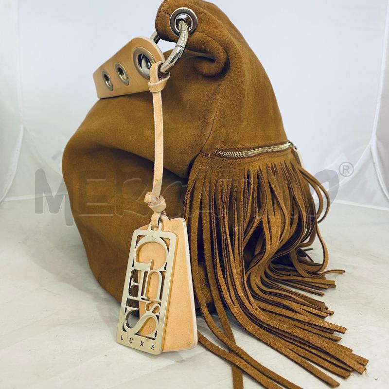 BORSA DONNA GUESS SCAMOSCIATA FRANGE MANICO BORCHIATO  | Mercatino dell'Usato Lago patria - giugliano in c. 2