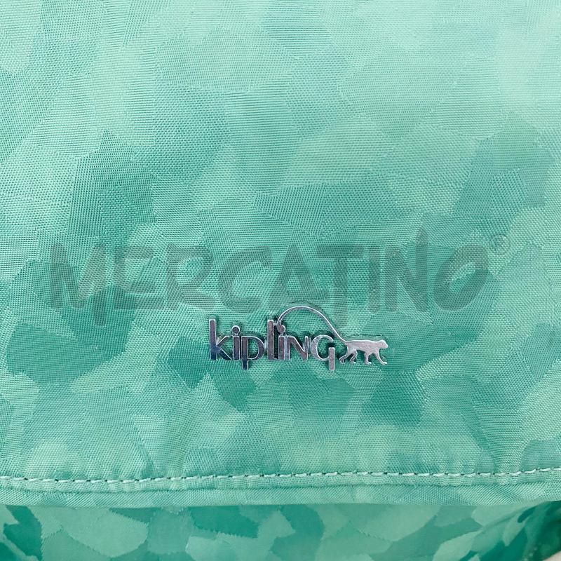 BORSA DONNA KIPLING VERDE TESSUTO TRACOLLA CON ACCESSORIO | Mercatino dell'Usato Lago patria - giugliano in c. 3