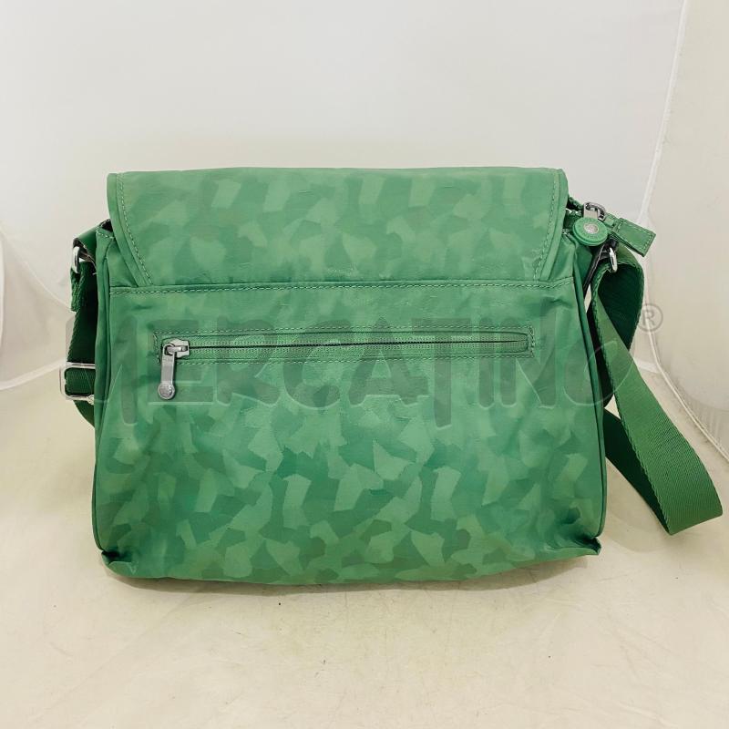 BORSA DONNA KIPLING VERDE TESSUTO TRACOLLA CON ACCESSORIO | Mercatino dell'Usato Lago patria - giugliano in c. 5