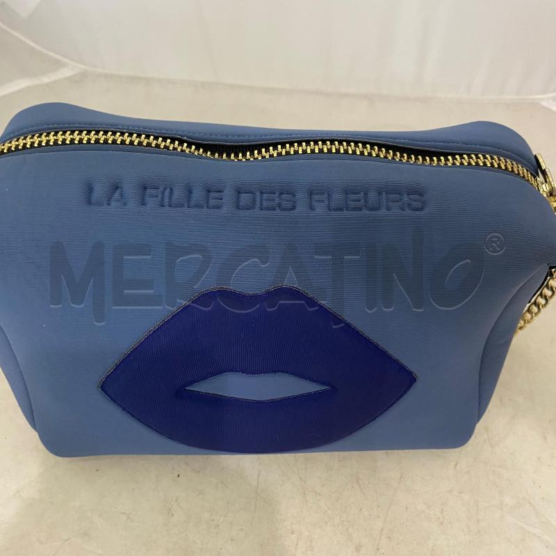 BORSA DONNA LA FILLE DES FLEURS IN TELA BLU | Mercatino dell'Usato Lago patria - giugliano in c. 2