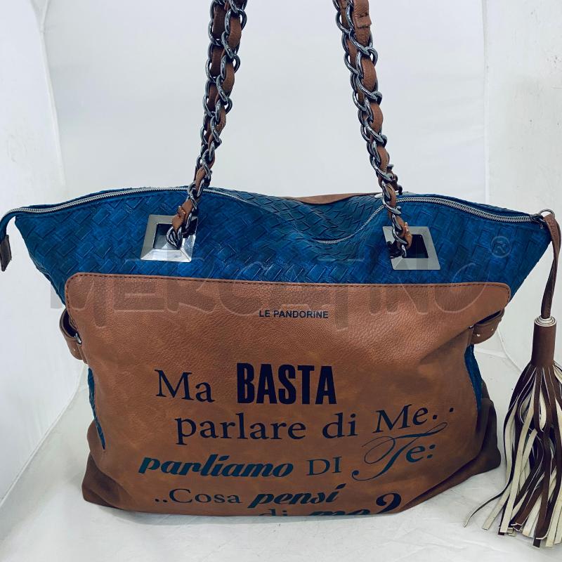 BORSA DONNA LE PANDORINE MARRONE BLUETTE INTRECCIO | Mercatino dell'Usato Lago patria - giugliano in c. 1