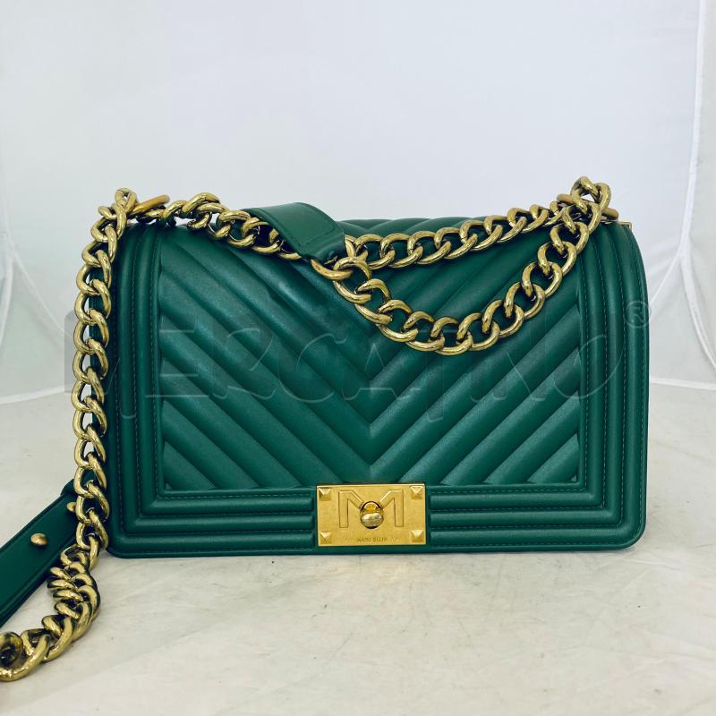 BORSA DONNA MARC ELLIS MOD FLAT S VERDE CATENA DORATA | Mercatino dell'Usato Lago patria - giugliano in c. 1