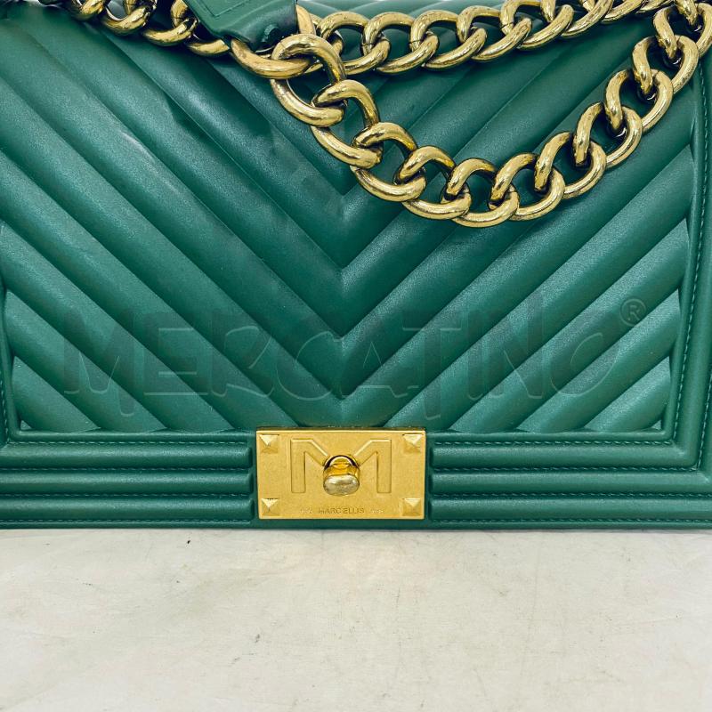 BORSA DONNA MARC ELLIS MOD FLAT S VERDE CATENA DORATA | Mercatino dell'Usato Lago patria - giugliano in c. 2