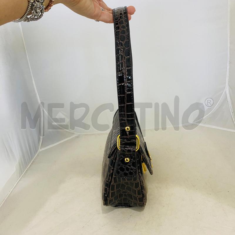 BORSA DONNA MARIO VALELENTINO MARRONE STILE COCCODRILLO UN MANICO  | Mercatino dell'Usato Lago patria - giugliano in c. 4