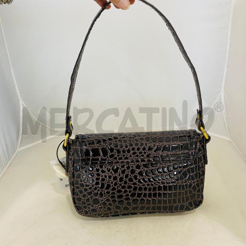 BORSA DONNA MARIO VALELENTINO MARRONE STILE COCCODRILLO UN MANICO  | Mercatino dell'Usato Lago patria - giugliano in c. 5
