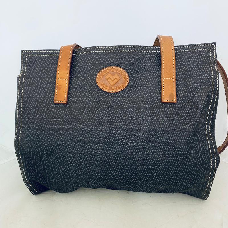 BORSA DONNA MARIO VALENTINO MARRONE MONOGRAMMA DUE MANICI  | Mercatino dell'Usato Lago patria - giugliano in c. 1