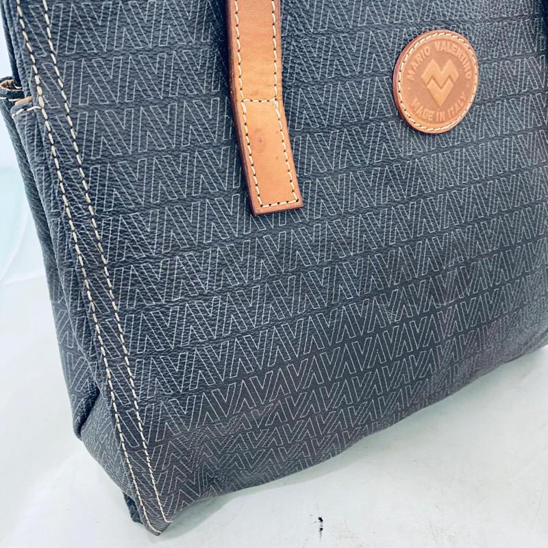BORSA DONNA MARIO VALENTINO MARRONE MONOGRAMMA DUE MANICI  | Mercatino dell'Usato Lago patria - giugliano in c. 2