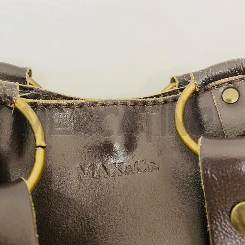 BORSA DONNA MAX&CO PELLE MARRONE BORCHIE BRONZO | Mercatino dell'Usato Lago patria - giugliano in c. 2