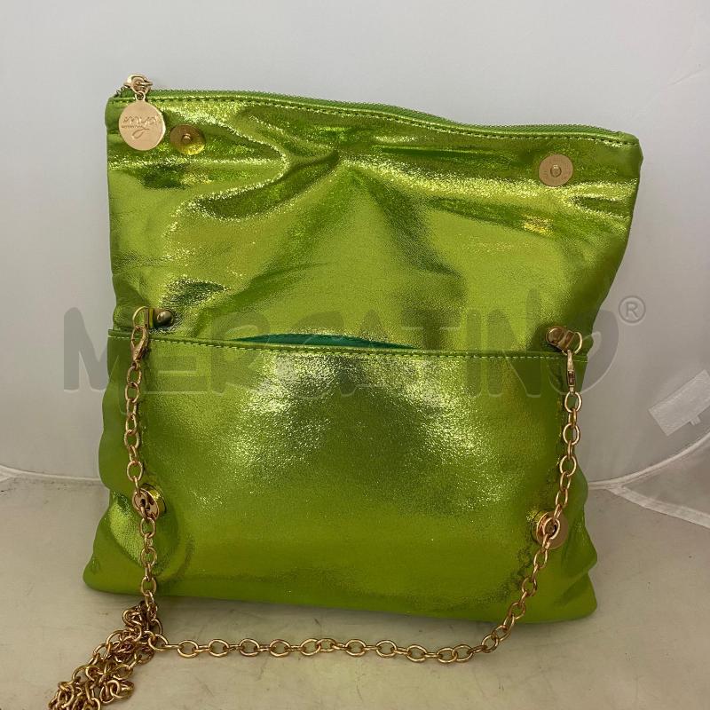 BORSA DONNA MYA ACCESSORIES VERDE CANGIANTE CON TRACOLLA CATENA | Mercatino dell'Usato Lago patria - giugliano in c. 1